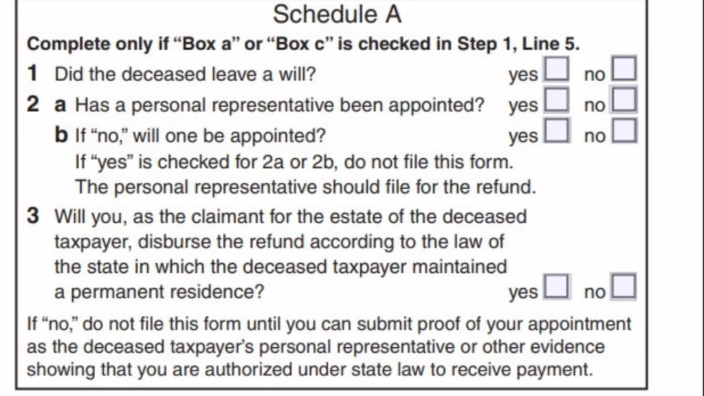 IL-1310 2 Schedule A (Complete Only If Box A or Box C Is Checked)